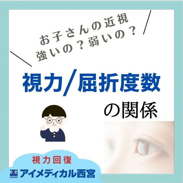 視力と屈折度数の関係